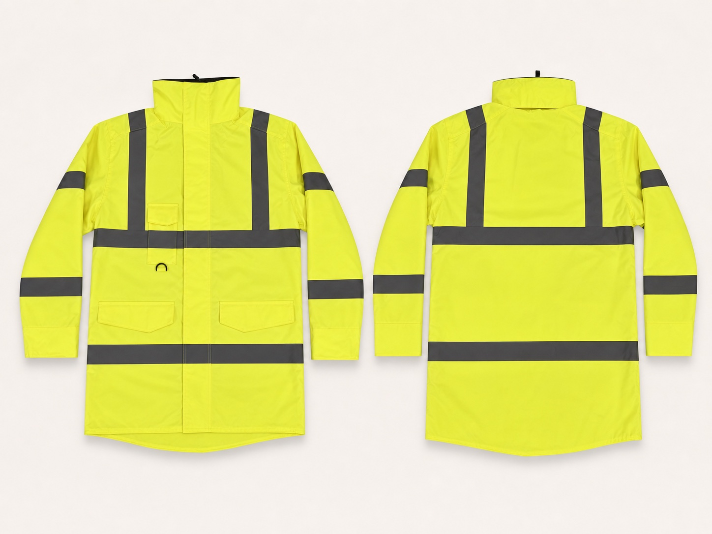 HM066 high visibility yellow polyester Oxford outerwear reference