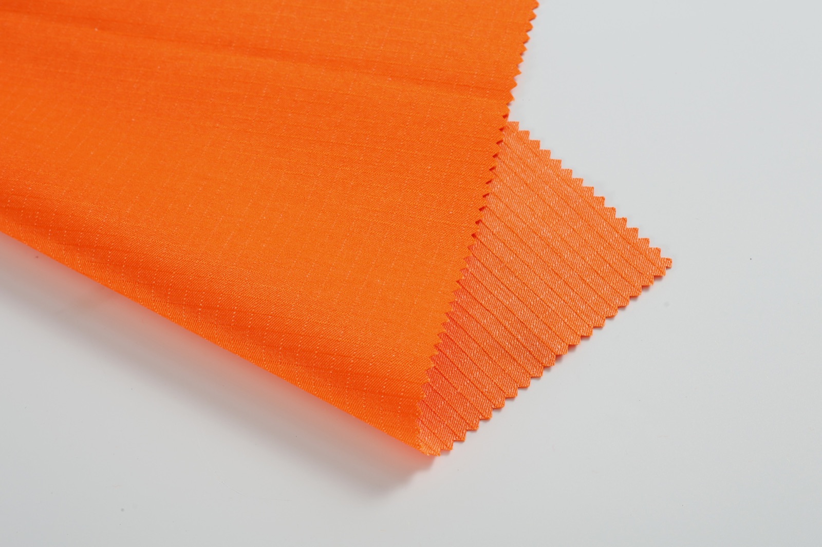 HM023 orange fabric weave detail