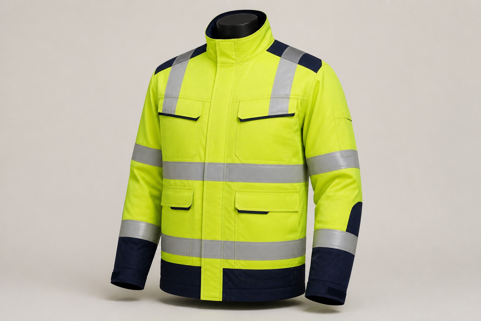 Yellow workwear garment reference for HM024 TC ripstop fabric