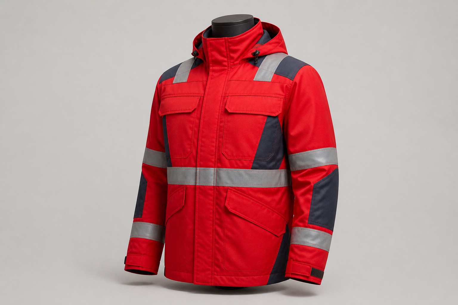 Red workwear garment reference for HM028 Oxford fabric