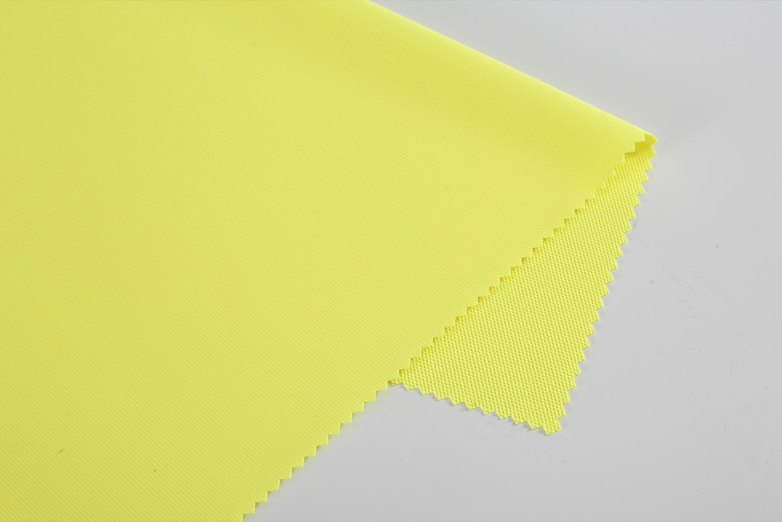 HM038 high visibility yellow stretch fabric detail view two