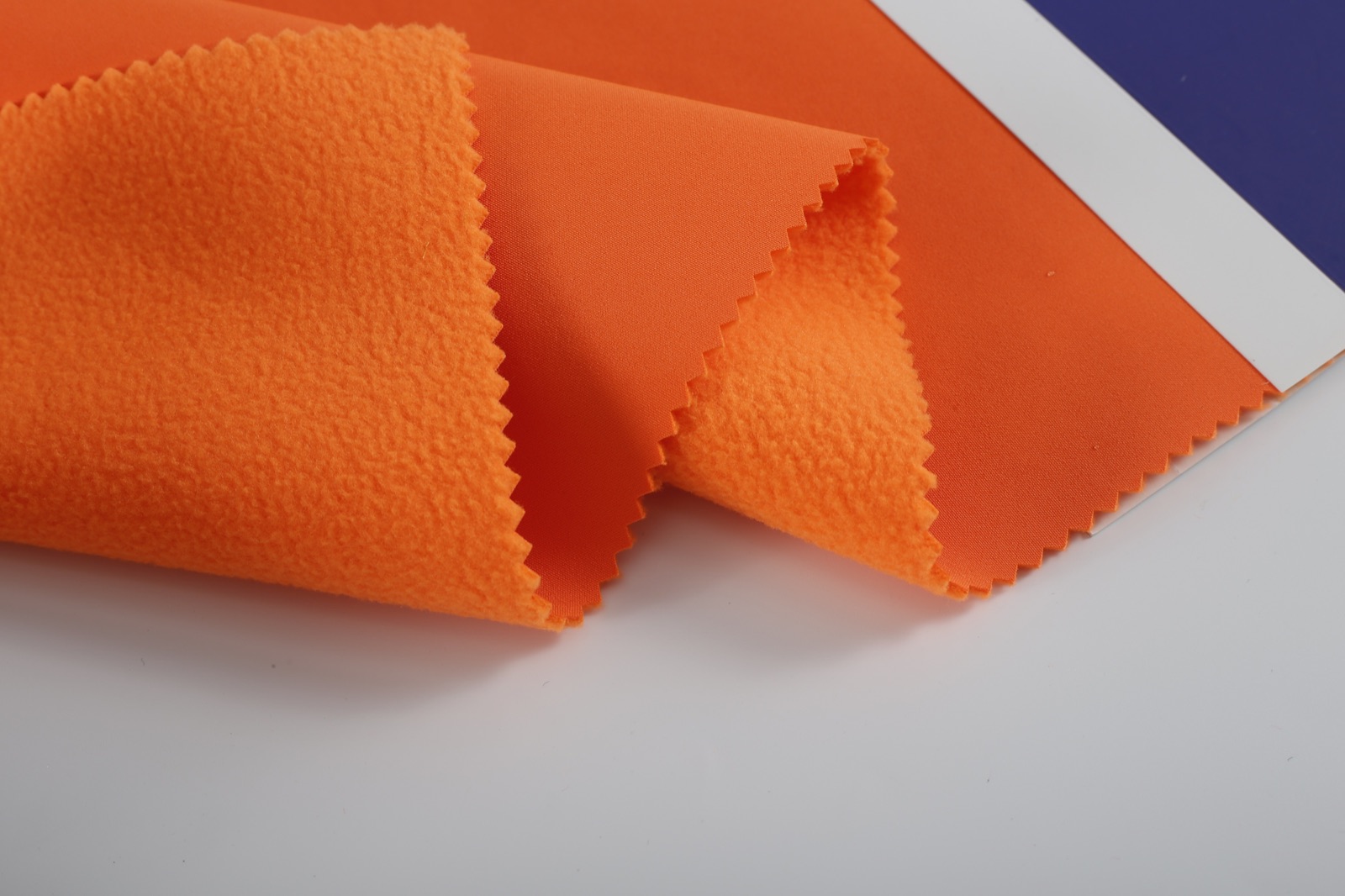 HM039 high visibility orange softshell detail view one