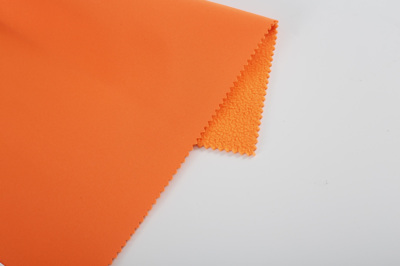 HM039 high visibility orange softshell detail view two
