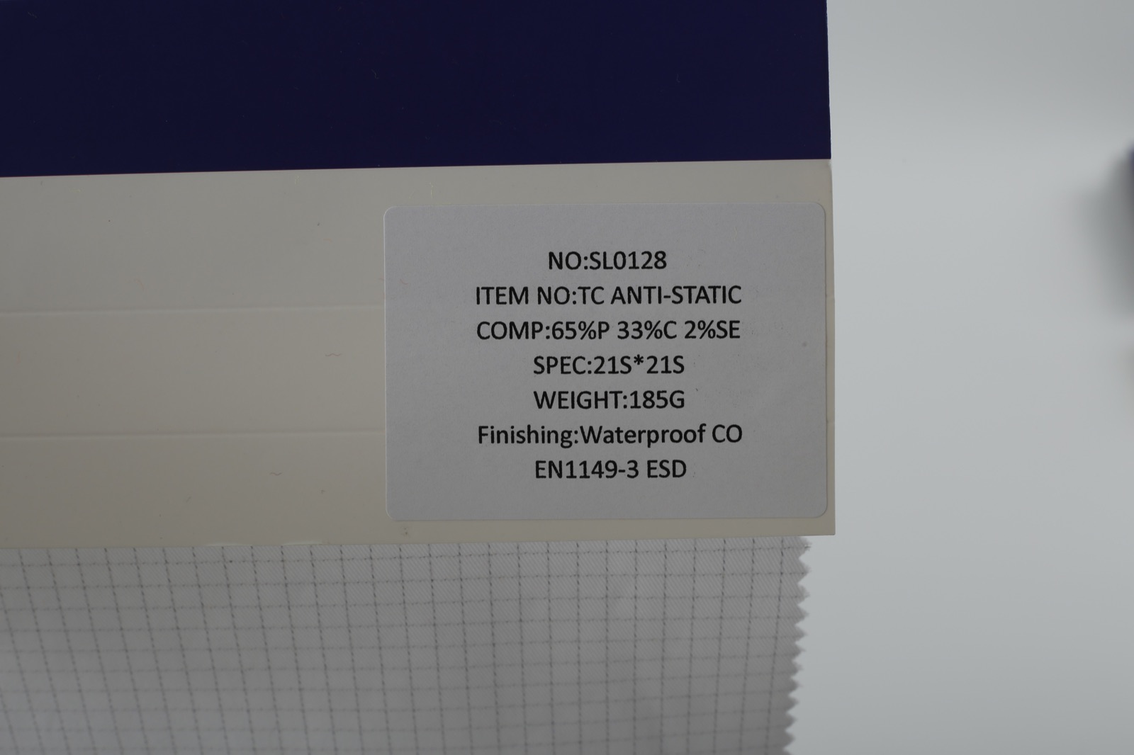 HM128 TC ANTI-STATIC 面料 product sample photograph