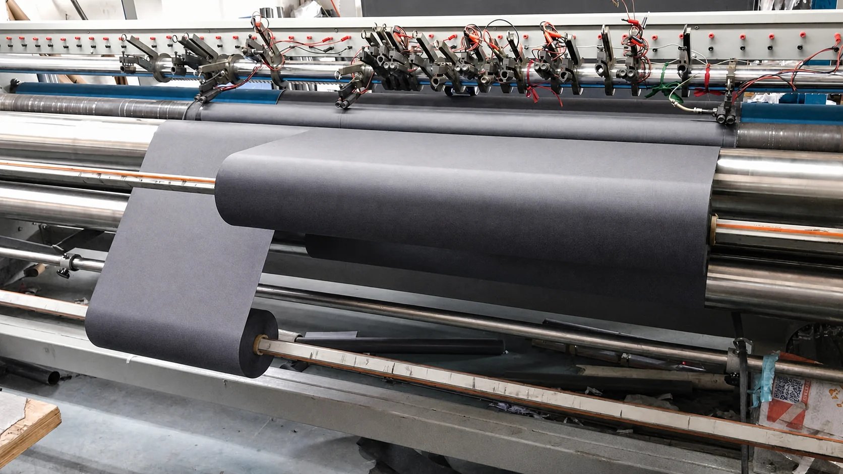 Enhanced HM270 grey fabric production process photograph